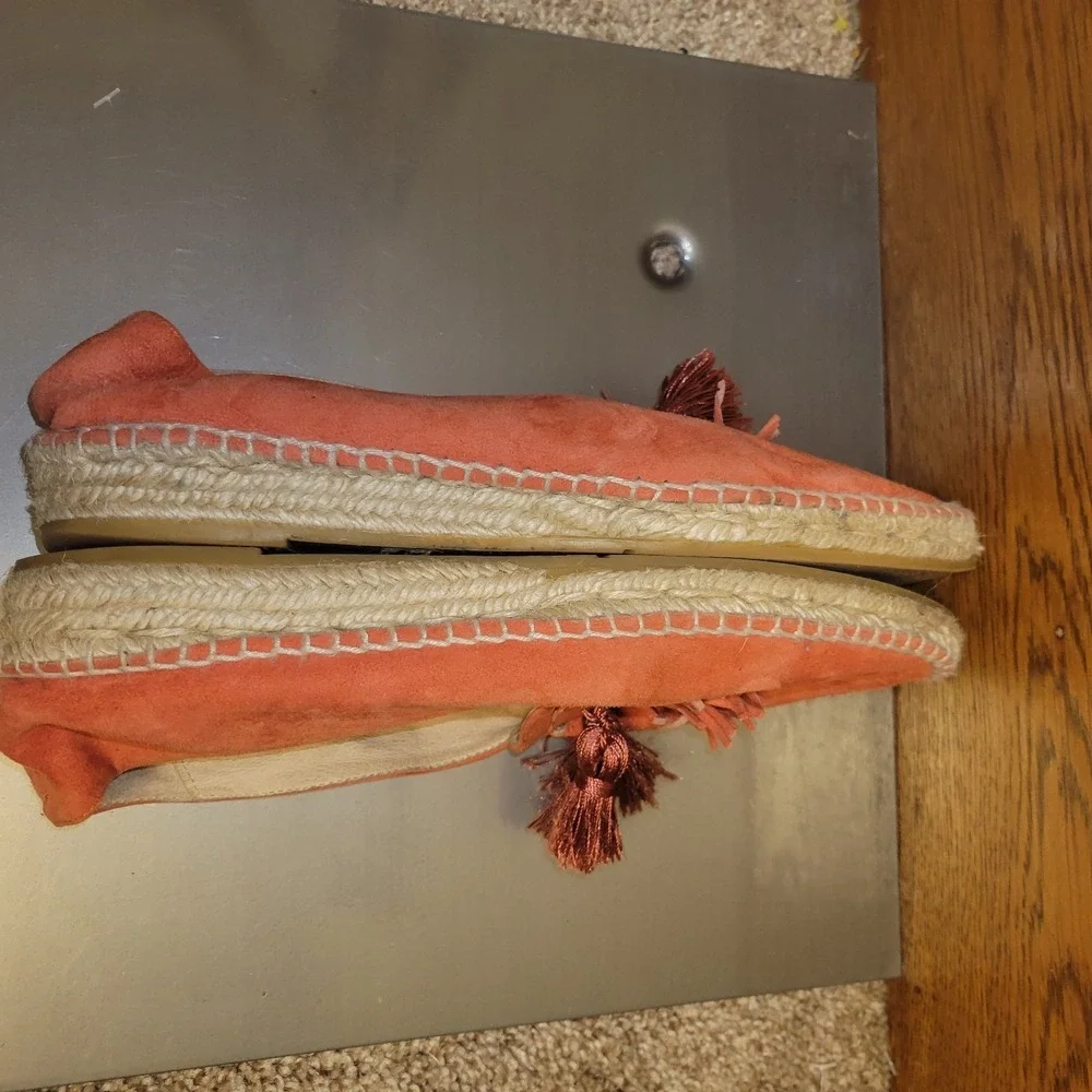 Carmen Saiz Espadrille‎ Flats Womens EU 40 US 9.5-10 Coral Suede Tassel...